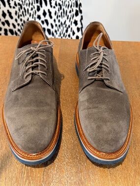 Johnston Murphy Jenson Gray Suede Plain Toe Size 10